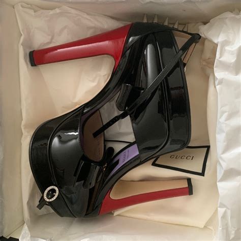 gucci vernice crystal nero